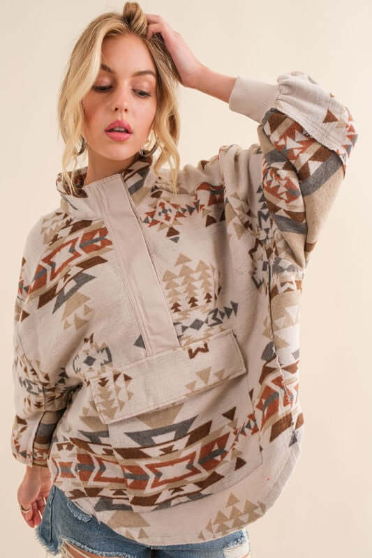 Aztec Western Pullover Jacket