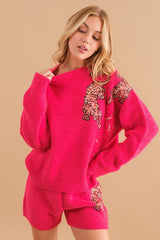 Shop Cozy Soft Knitted Tiger Star Lounge Set For Women | Boutique Clothing, Outfit Sets, USA Boutique