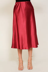 Lux Satin Midi Flare Skirt, TIMING, A Moment Of Now