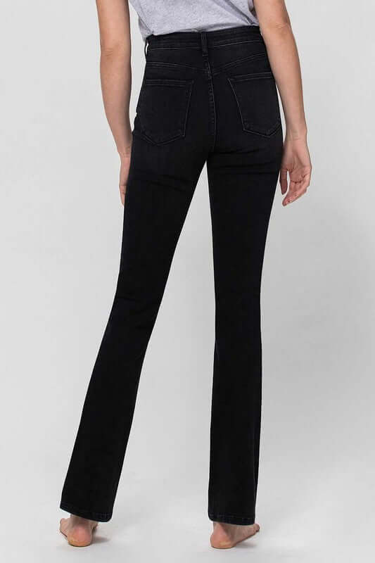 Significant Washed Black High Rise Slim Bootcut Jeans