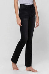 Significant Washed Black High Rise Slim Bootcut Jeans