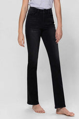 Significant Washed Black High Rise Slim Bootcut Jeans