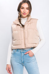 Puffer Vest Jacket With Pockets