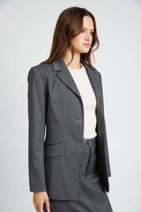 PIN STRIPED BLAZER JACKET, Emory Park, $ 85.00