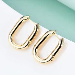 Shop Tata Gold Plated Hoop Earrings | Boutique Fashion Jewelry Online, Earrings, USA Boutique