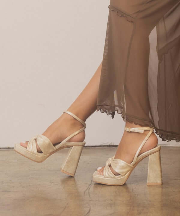 OASIS SOCIETY Zoey - Knotted Band Platform Heels, Oasis Society, $ 71.95