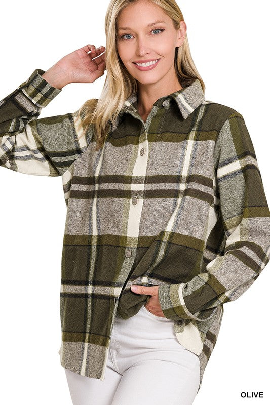 Shop Shop Women's Yarn Dyed Plaid Shacket Jacket | Fall Fashion Clothing, Shackets, USA Boutique