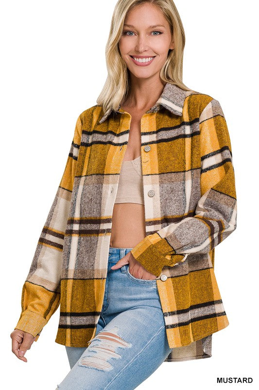 Shop Shop Women's Yarn Dyed Plaid Shacket Jacket | Fall Fashion Clothing, Shackets, USA Boutique
