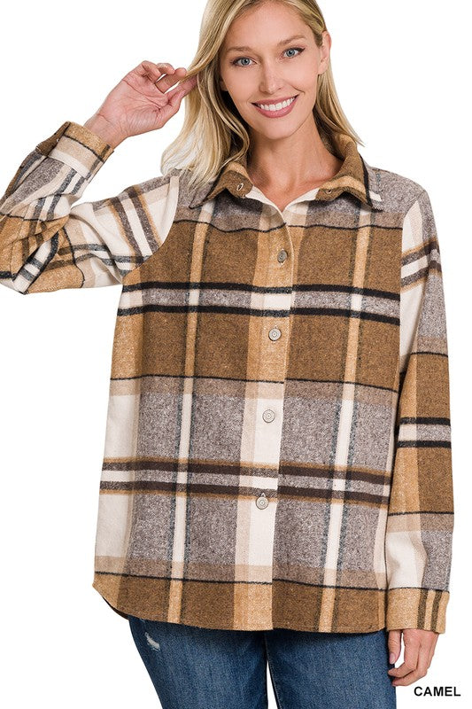 Shop Shop Women's Yarn Dyed Plaid Shacket Jacket | Fall Fashion Clothing, Shackets, USA Boutique