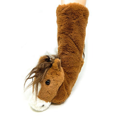 Shop Horse Play - Women's Plush Animal Slipper Socks, socks, USA Boutique