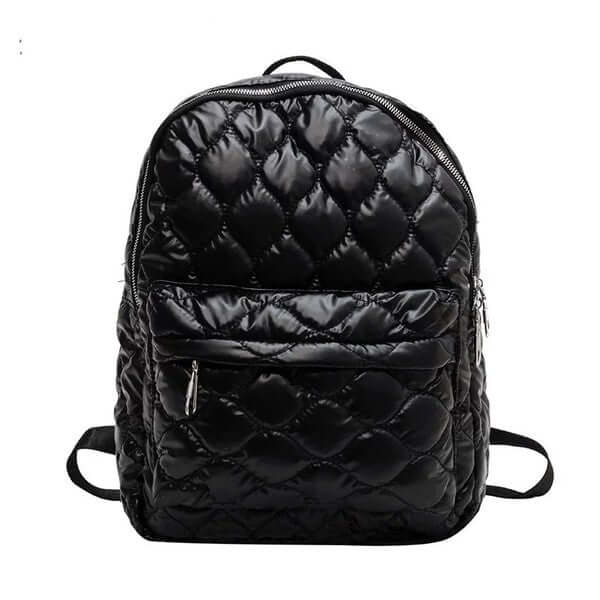 Jade Metallic Puffer Quilted Backpack - Trendy & Stylish, Backpacks, $ 76.95, A Moment Of Now™