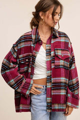 Hailee Plaid Shacket Jacket