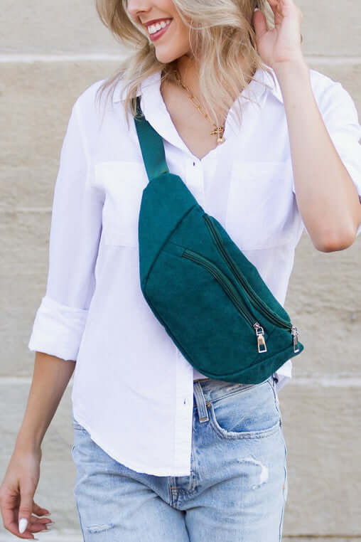 Amari Corduroy Sling Belt Bag - Stylish & Versatile, Sling Bags, $ 39.00, A Moment Of Now™
