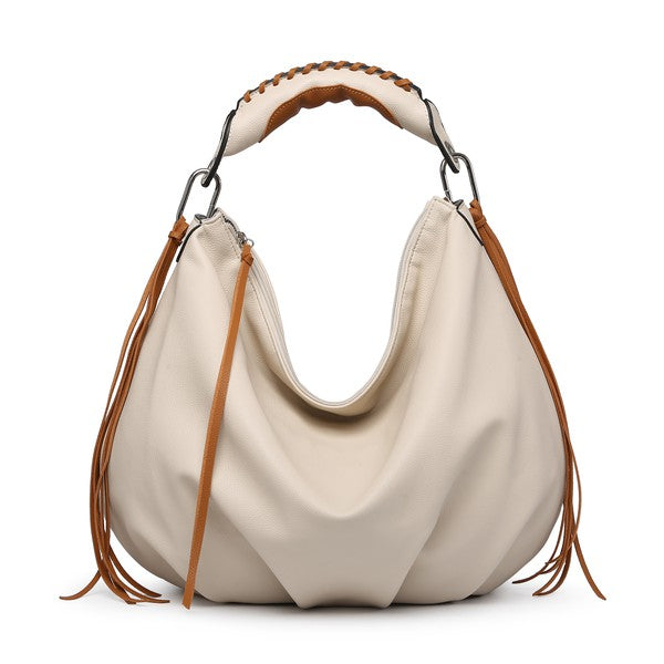 Shop Women hobo Bag Contrast Woven Handle, Hobo Bags, USA Boutique