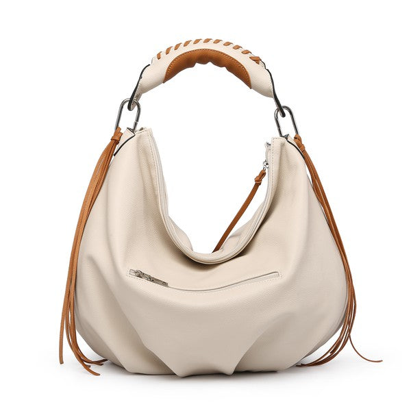 Shop Women hobo Bag Contrast Woven Handle, Hobo Bags, USA Boutique