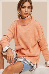 Ella Drop Shoulder Turtle Neck Sweater