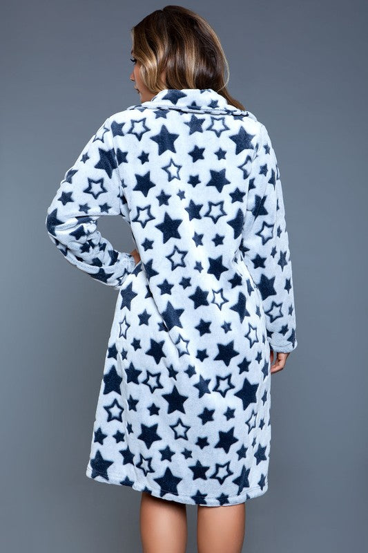 2068 Ultra Soft Starry Button Up Robe