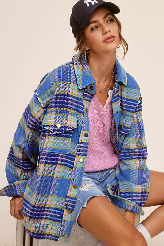 Hailee Plaid Shacket Jacket