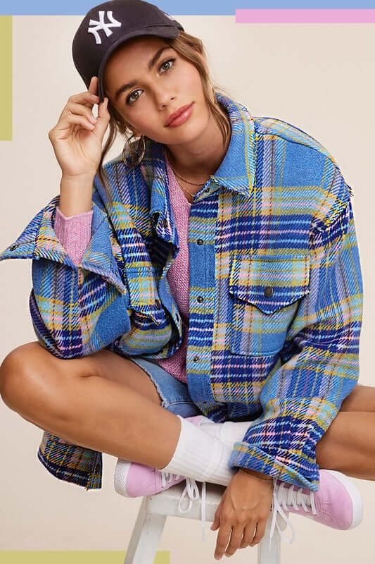 Hailee Plaid Shacket Jacket