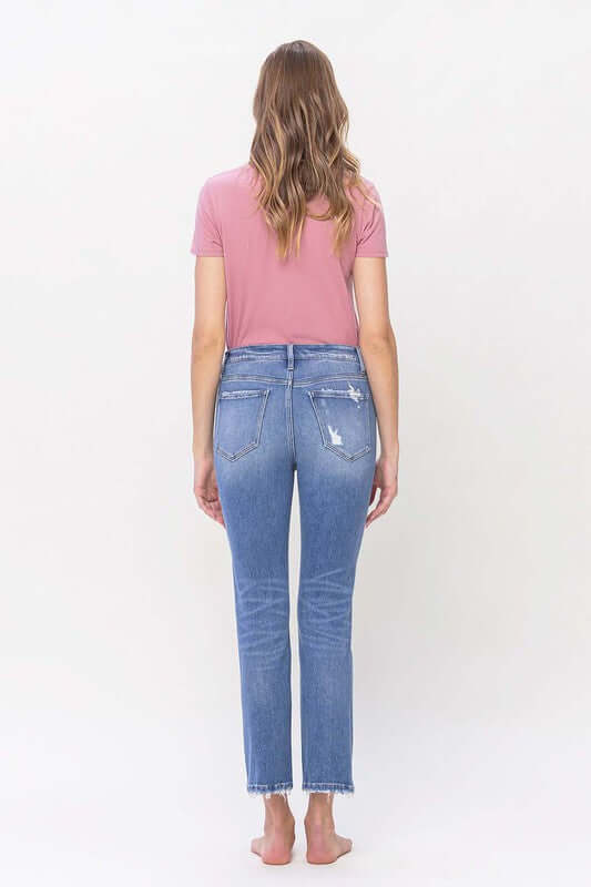 Willing Light Stone wash High Rise Slim Straight Jeans