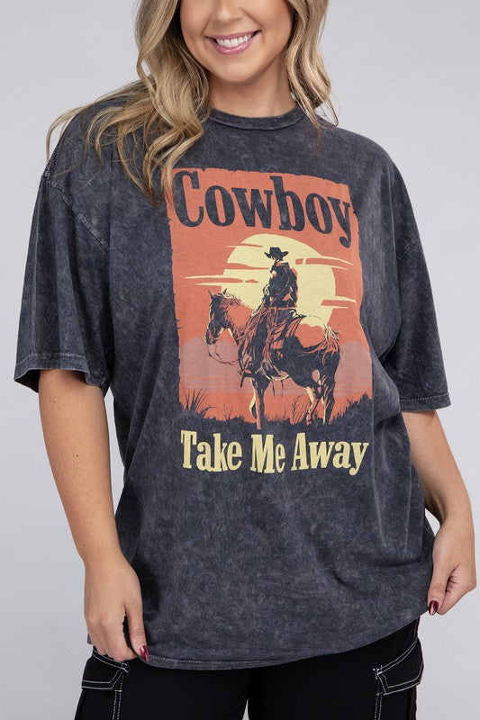 Shop Women's Plus Size Western Cowboy Take Me Away Graphic Top T-shirt Tee, T-shirts, USA Boutique