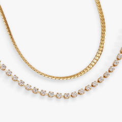 Double Strand Crystal Tennis Chain Bracelet, Bracelets, $ 38.00, A Moment Of Now™