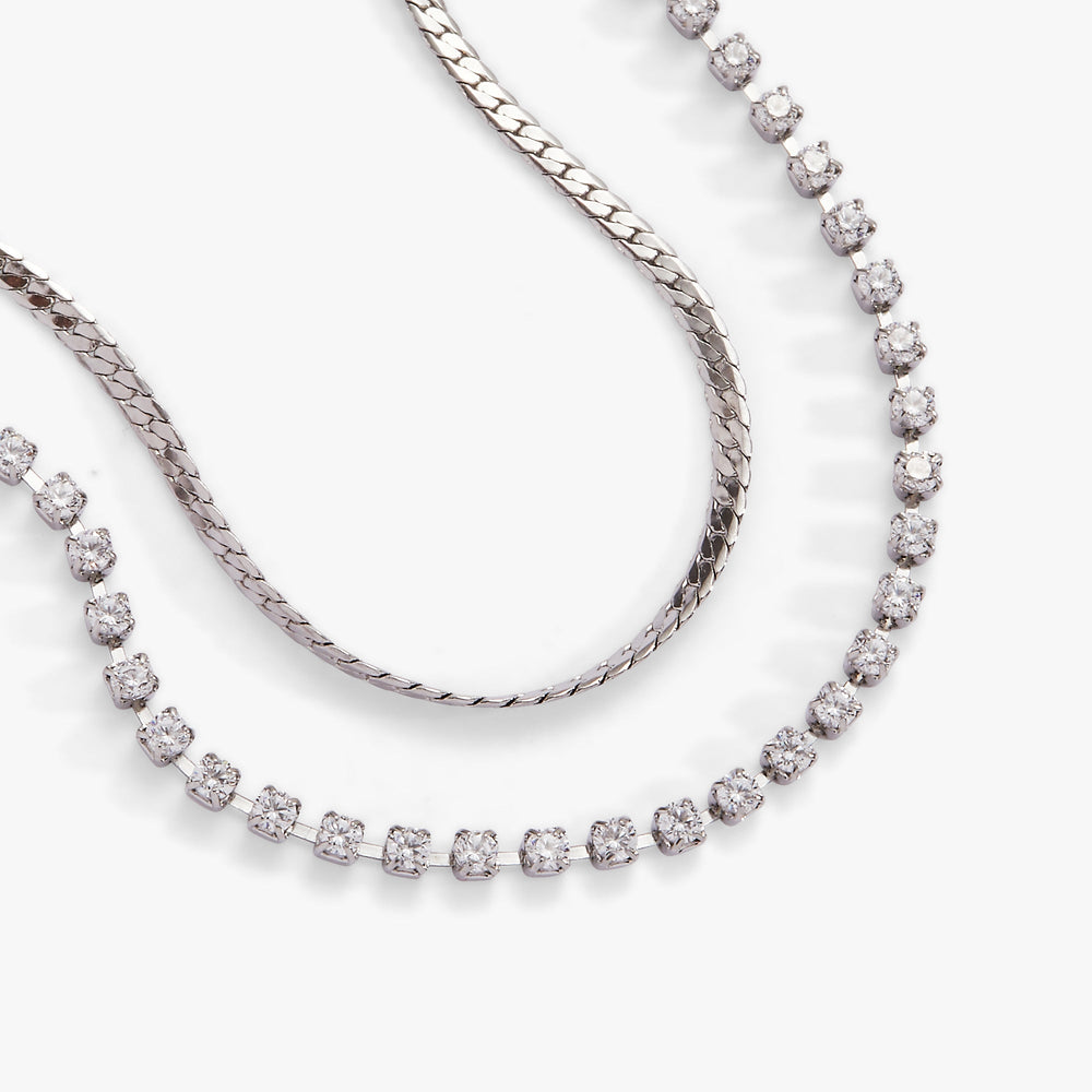 Double Strand Crystal Tennis Chain Bracelet, Bracelets, $ 38.00, A Moment Of Now™