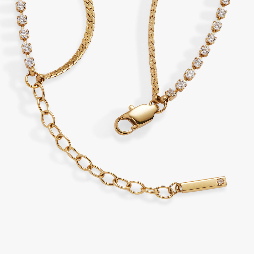 Double Strand Crystal Tennis Chain Bracelet, Bracelets, $ 38.00, A Moment Of Now™