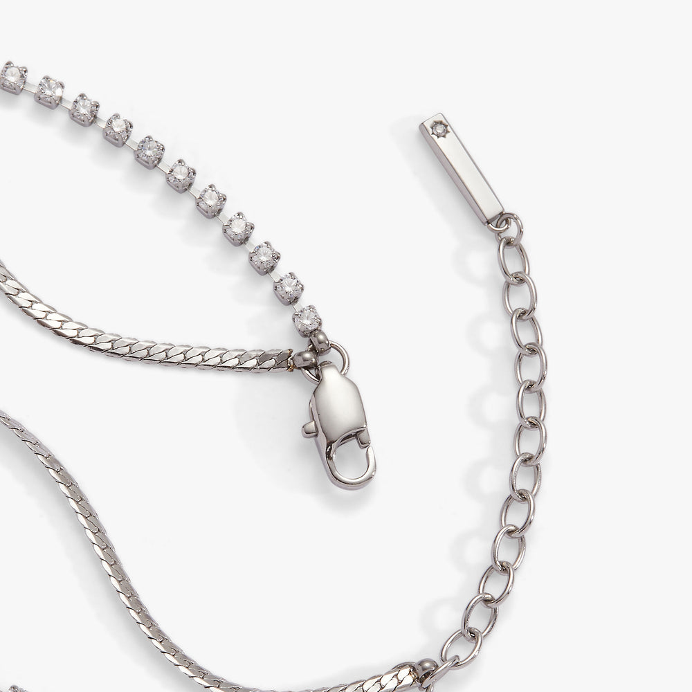 Double Strand Crystal Tennis Chain Bracelet, Bracelets, $ 38.00, A Moment Of Now™