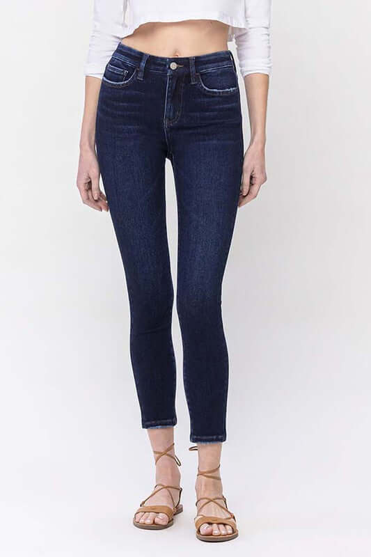 Lively Blue High Rise Ankle Skinny Jeans, VERVET by Flying Monkey, $ 59.95