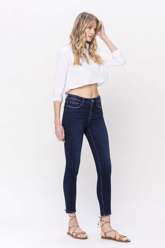 Shop Lively Blue High Rise Ankle Skinny Jeans | Boutique Clothing Online, Jeans, USA Boutique