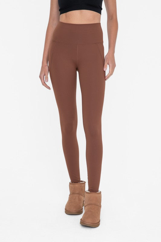 Shop Tapered Band Essential Solid Highwaist Leggings, Leggings, USA Boutique