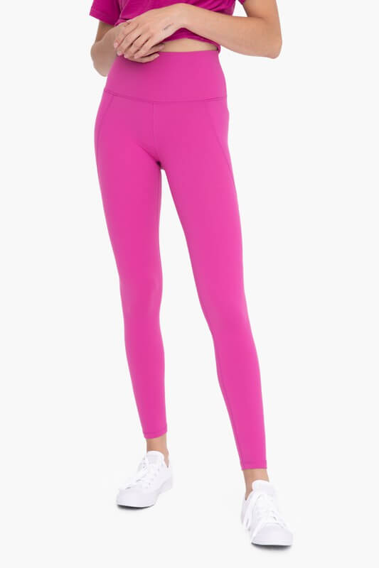 Shop Tapered Band Essential Solid Highwaist Leggings, Leggings, USA Boutique