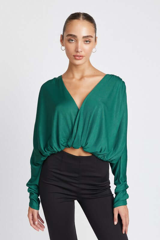 Dolman Twist Front Long Sleeve Top, Emory Park, $ 55.95