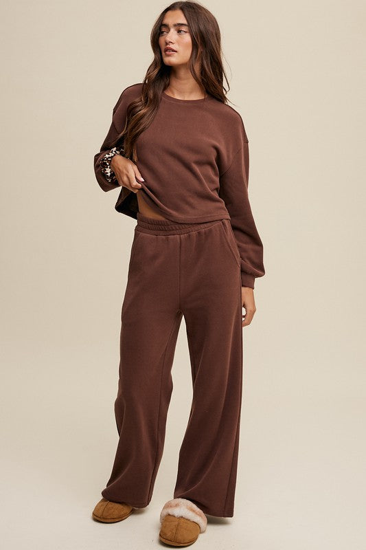 Shop Women's Knit Sweat Top and Pants Athleisure Lounge Sets, Loungewear, USA Boutique