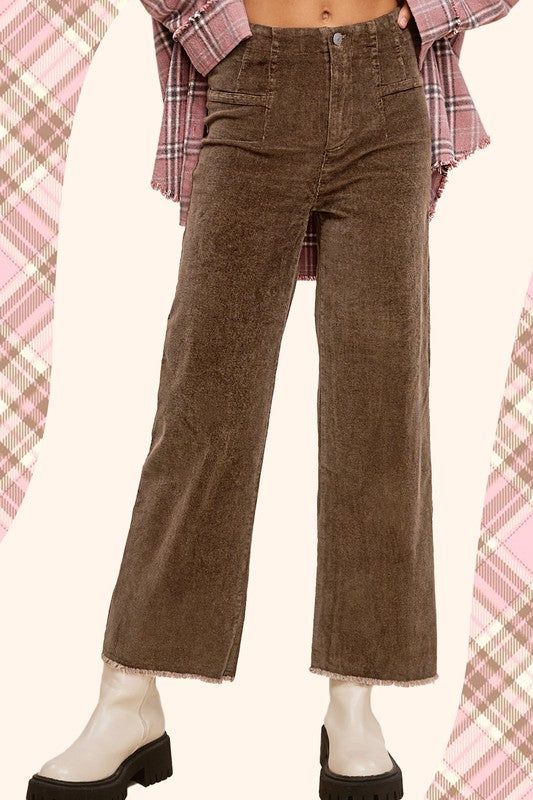 Candice Corduroy Raw Hemm Pants