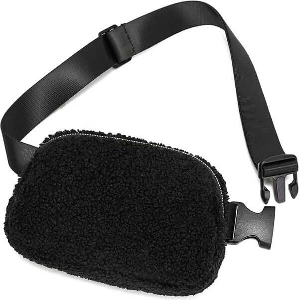 Lola Boucle Women's Sherpa Sling Belt Bag Fanny Pack | USA Boutique, Aili's Corner, $ 39.00