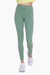 Shop Green -Adjustable Bungee Waist Hiking Leggings | Shop Activewear, Leggings, USA Boutique
