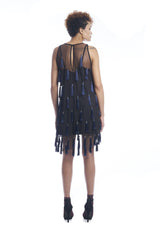Flapper Chic Tassel Dress in Black + Sapphire | Boutique In USA, Dresses, $ 198.00, A Moment Of Now™