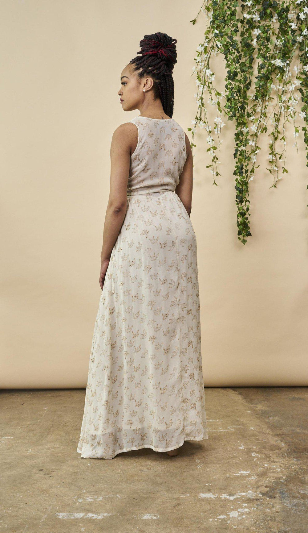 Ginkgo Leaf Maxi Wedding Dress in Cream + Copper | Boutique In USA, Wedding Dress, $ 328.00, A Moment Of Now™