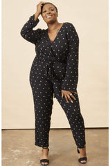 Baby Cacti Wrap Jumpsuit in Black & Ivory | Boutique In USA, Jumpsuits, $ 150.00, A Moment Of Now™