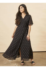 Baby Cacti Butterfly Sleeve Maxi Dress in Black + Cream | Boutique In USA, Dresses, $ 198.00, A Moment Of Now™