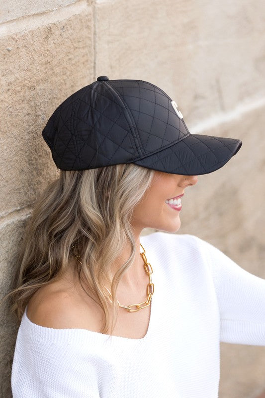 Shop Quilted Puffer Ball Cap For Women | Shop Boutique Accessories, Caps, USA Boutique