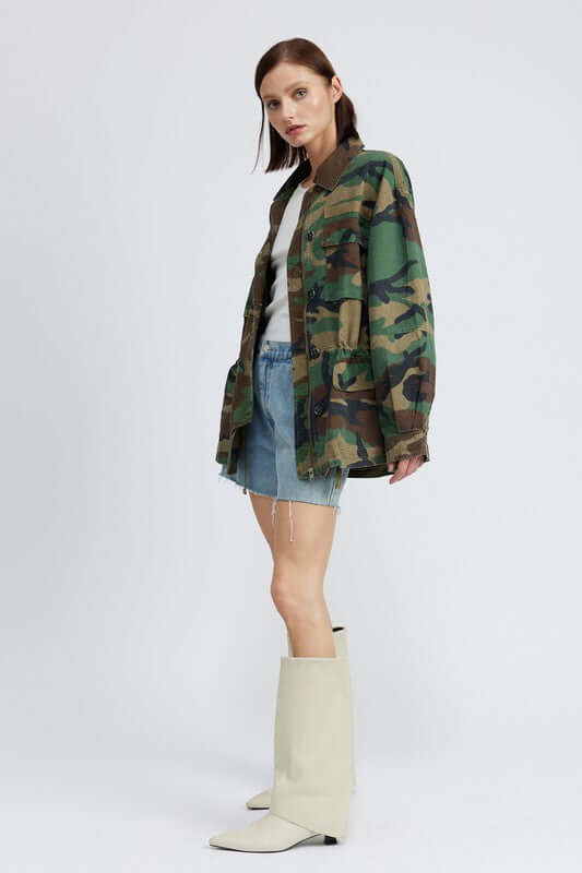 CAMO OVERSIZED JACKET, Emory Park, $ 99.00