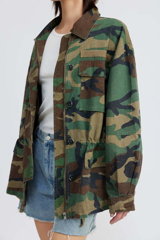 CAMO OVERSIZED JACKET, Emory Park, $ 99.00