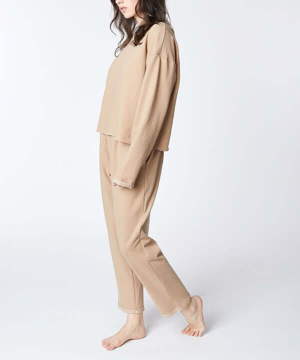 Shop Recycled Cotton Loungewear Set in Taupe / Olive For Women , Loungewear, USA Boutique