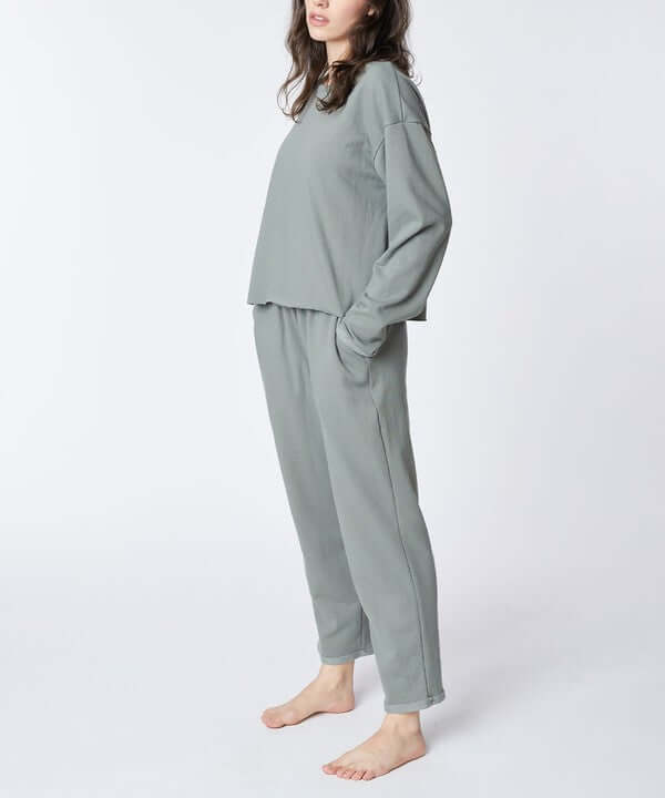 Recycled Cotton Loungewear Set in Taupe / Olive, Fabina, $ 174.95