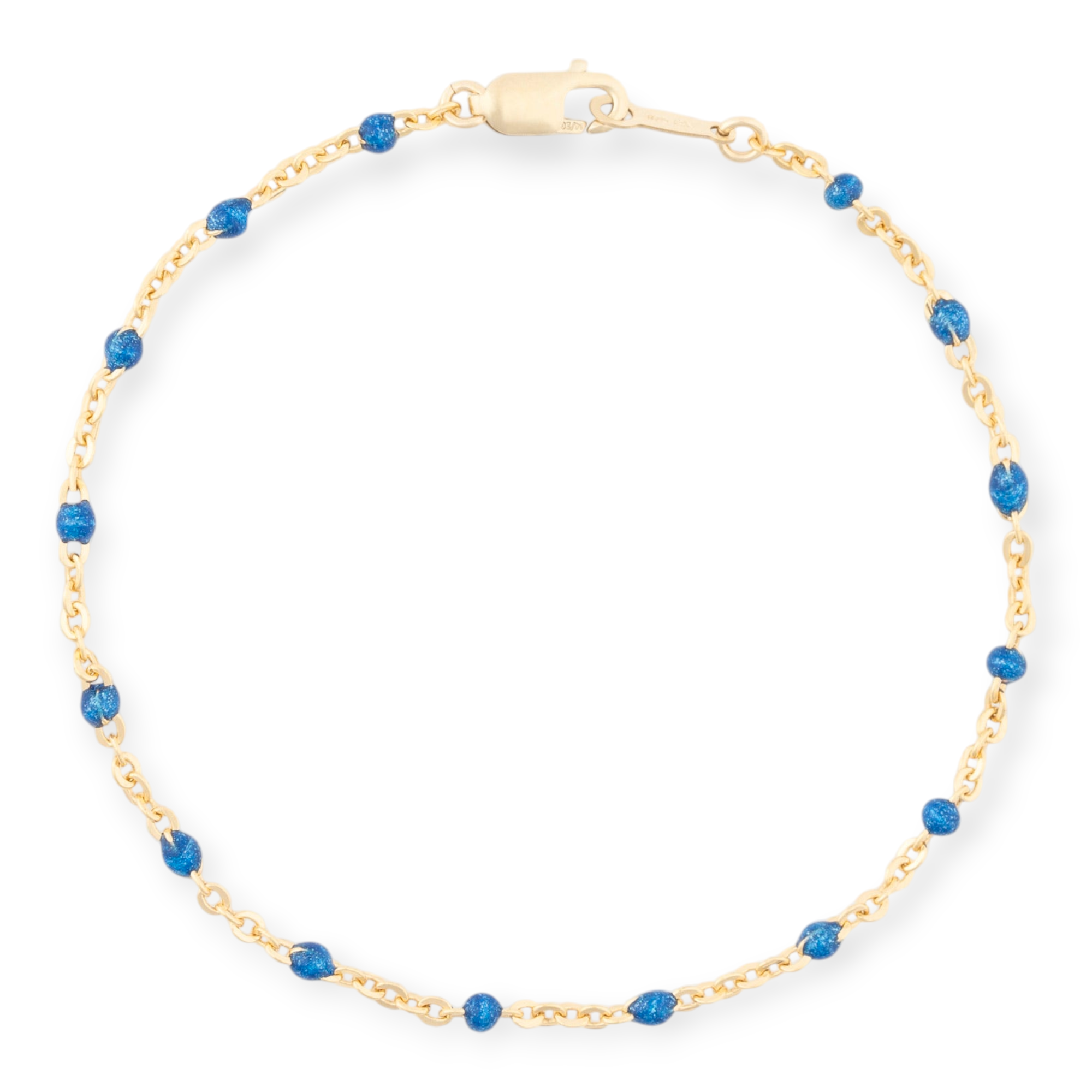 Blue Daisy Bracelet | 14K Gold Filled Enamel Chain, Bracelets, $ 52.00, A Moment Of Now™