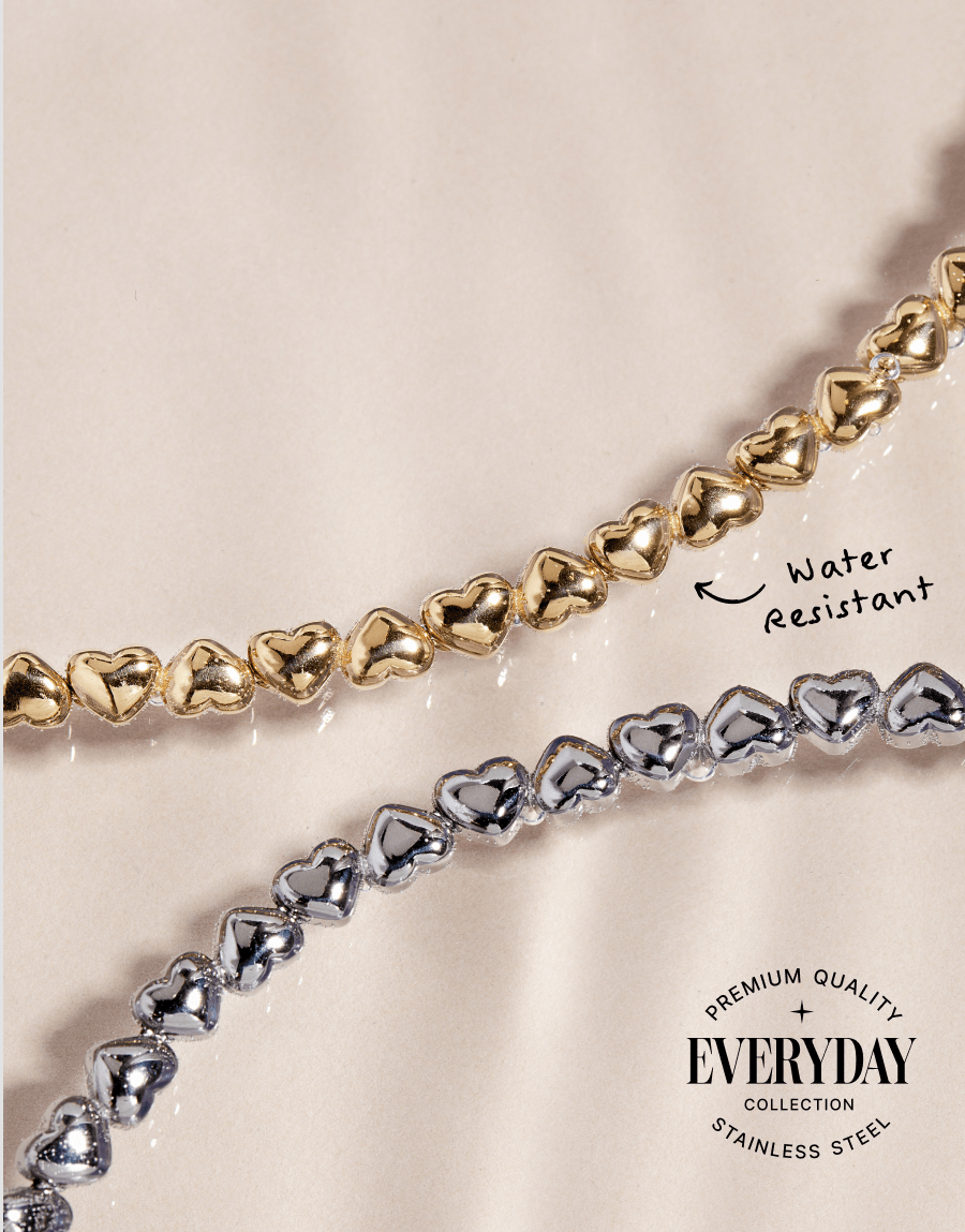 Heart Charm Tennis Bracelet, Bracelets, $ 68.00, A Moment Of Now™