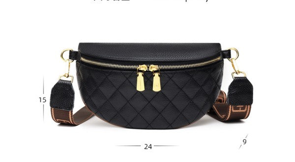 Shop Myra Quilted Leather Crescent Sling Bag, Sling Bags, USA Boutique